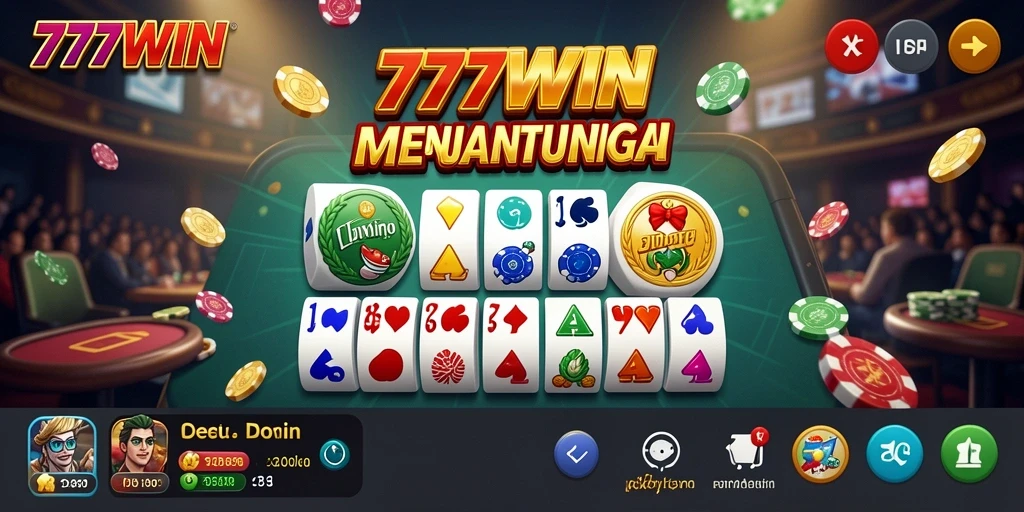 Screenshot utama 777WIN yang menunjukkan serunya permainan Domino.