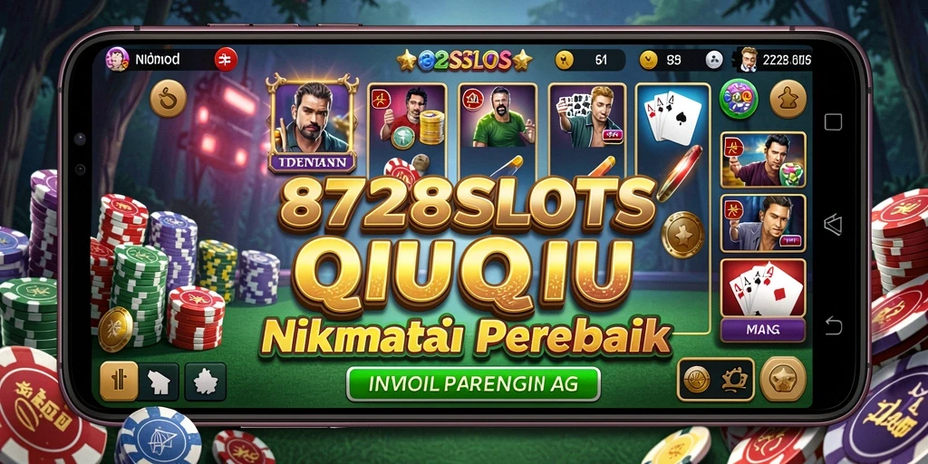 Screenshot utama 8728SLOTS menampilkan pemain yang bersaing dalam permainan QiuQiu.
