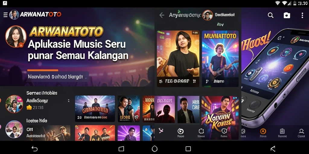 Screenshot gameplay ARWANATOTO yang menampilkan suasana bermain musik.