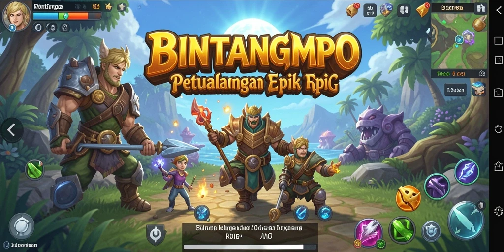 Tampilan gameplay seru BINTANGMPO yang menggugah semangat bertarung.