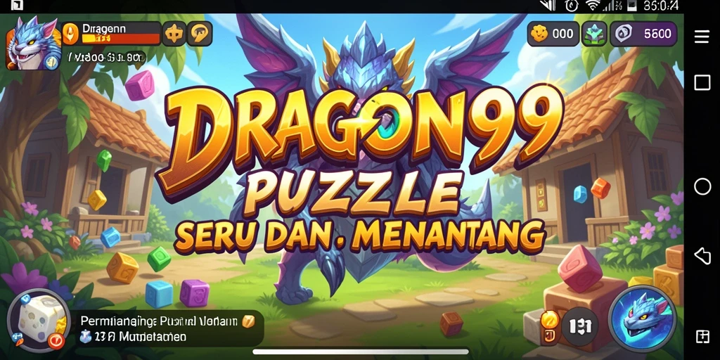 Tampilan gameplay memukau dari permainan Puzzle DRAGON99.