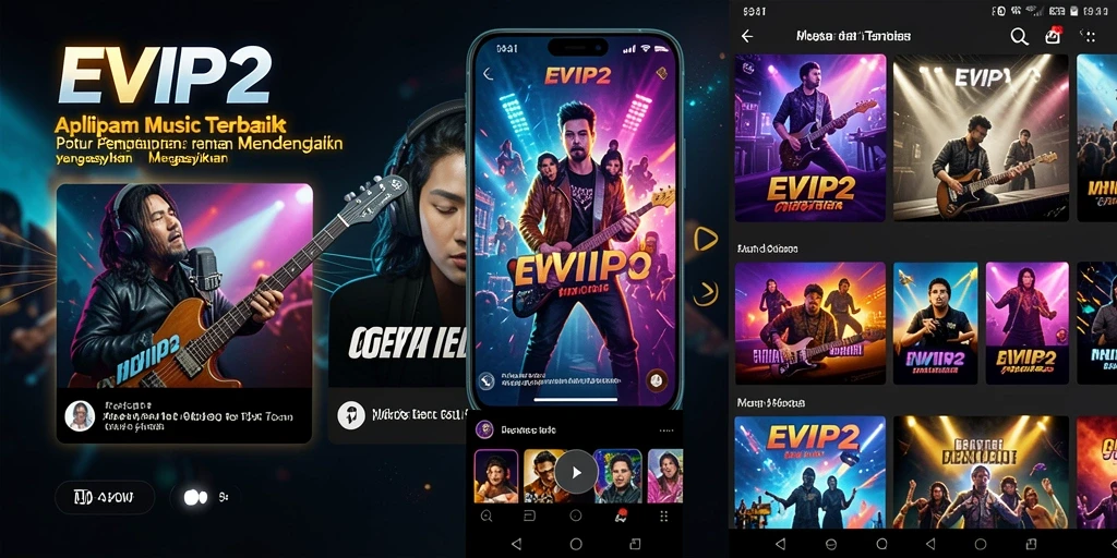 Tampilan gameplay musik EVIP2 yang menarik dan interaktif.