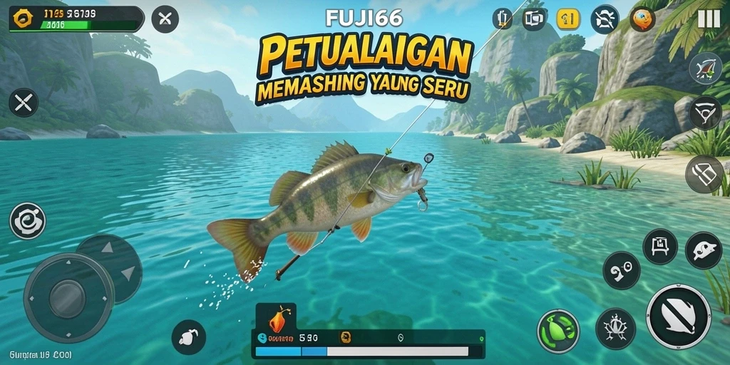 Screenshot utama FUJI66 menampilkan gameplay memancing yang seru dan menantang.