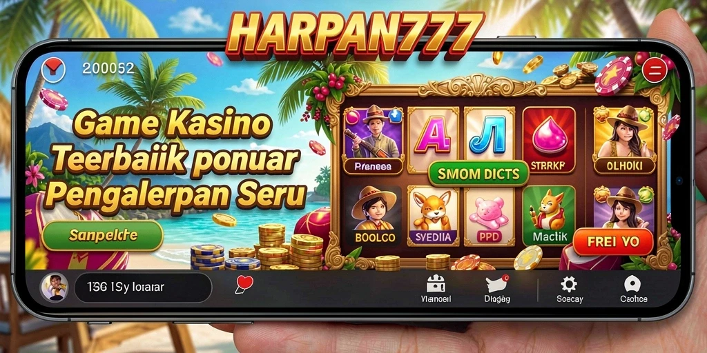 Tampilan gameplay seru di HARAPAN777 dengan suasana Kasino yang mendebarkan.