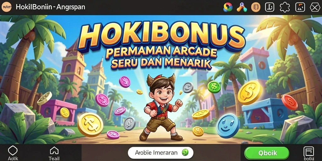 Screenshot utama HOKIBONUS menampilkan gameplay Arcade yang seru.