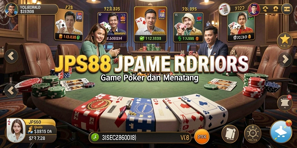 Tampilan menang dalam permainan poker di JPS88 yang seru.