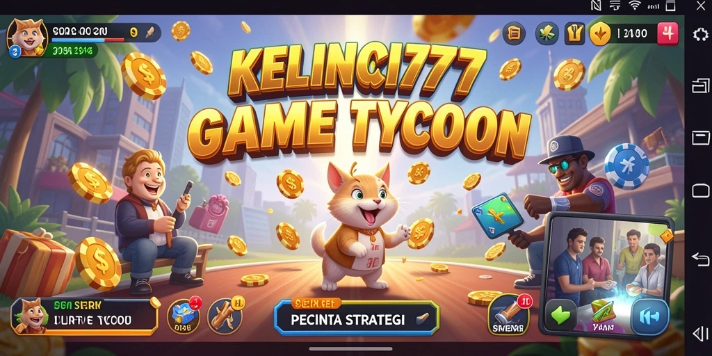 Tampilan gameplay KELINCI777 dengan berbagai jenis bisnis yang dikelola.