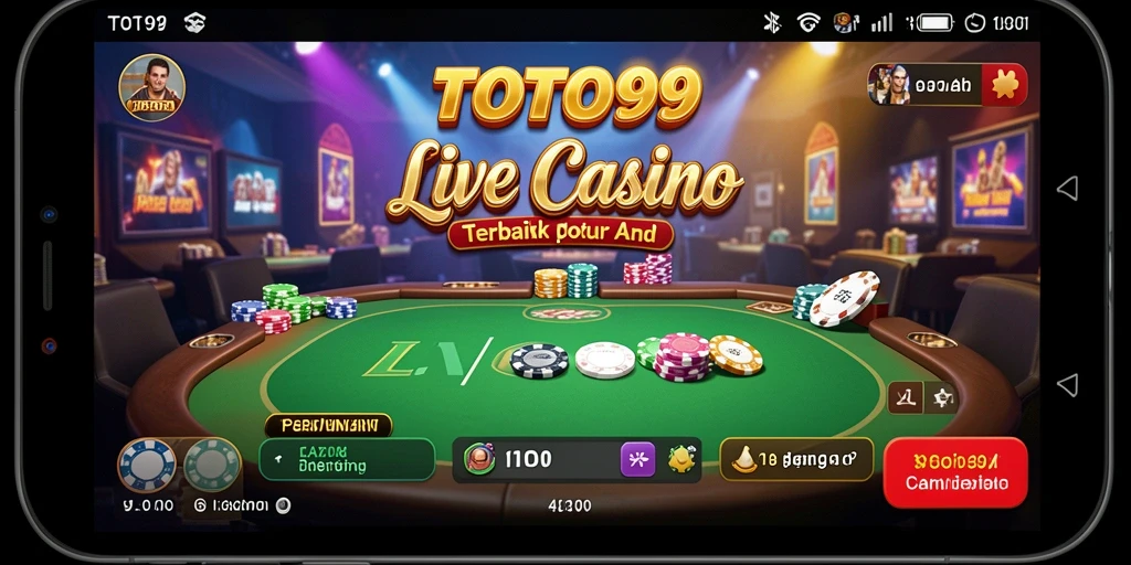 Screenshot gameplay TOTO99 yang seru dengan dealer Live Casino.
