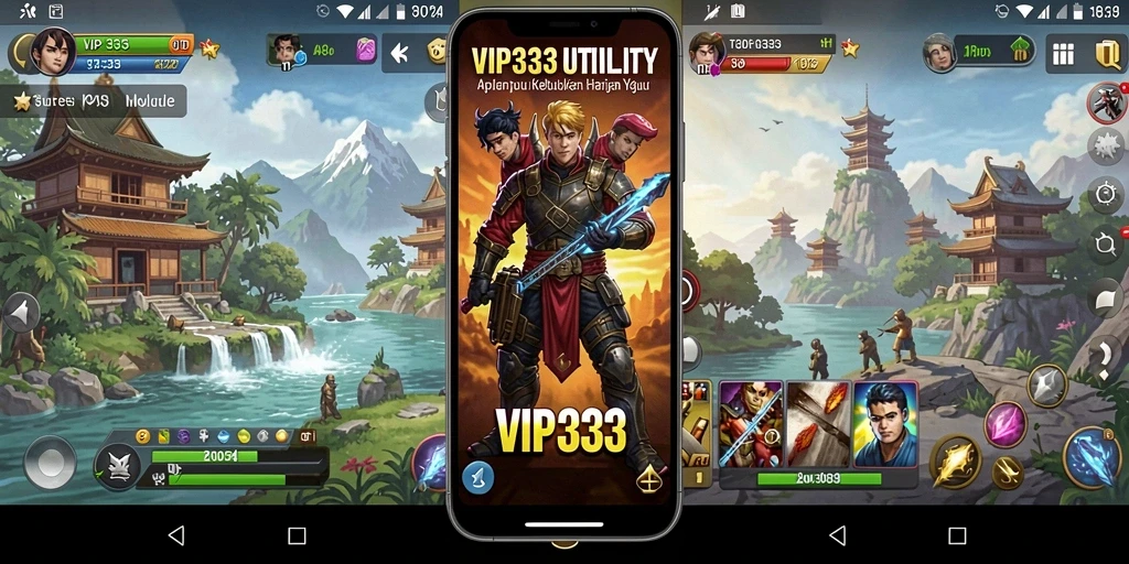 Screenshot utama VIP333 menampilkan tampilan antarmuka aplikasi Utility yang user-friendly.