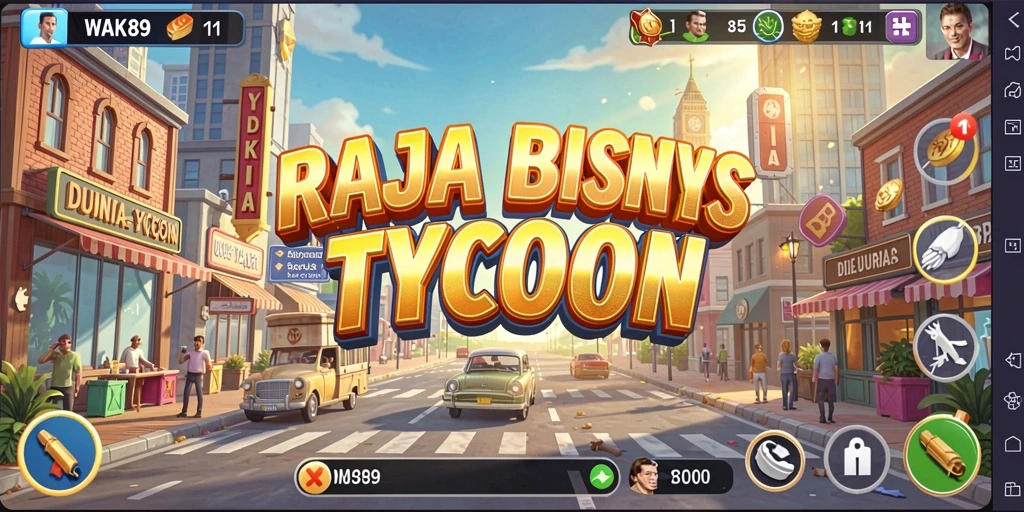 Tampilan gameplay seru di WAK89 dengan berbagai pilihan bisnis.